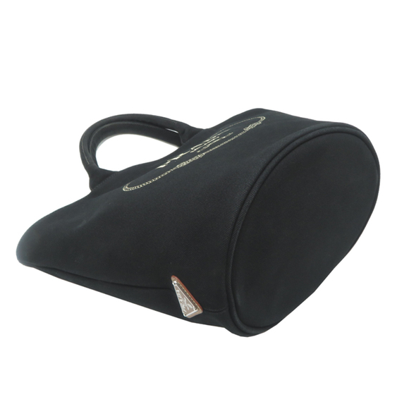 Prada Canapa PM Women's Handbag 1BG186 Canvas Black - Picture 3 of 10
